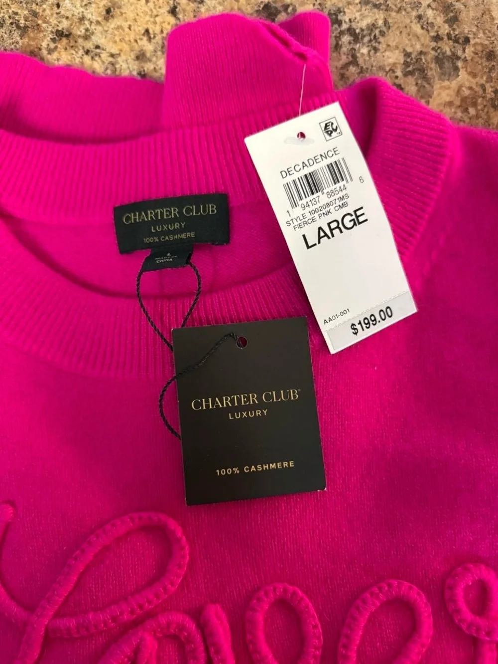 NWT Charter Club Luxury 100% Cashmere 